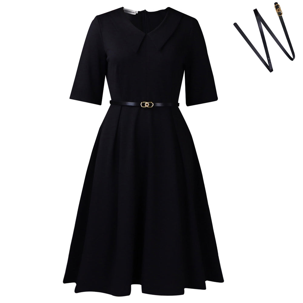 D3335export women's clothing independent  fashionfashionelegantelegancepure colorhalf length sleeve african dress