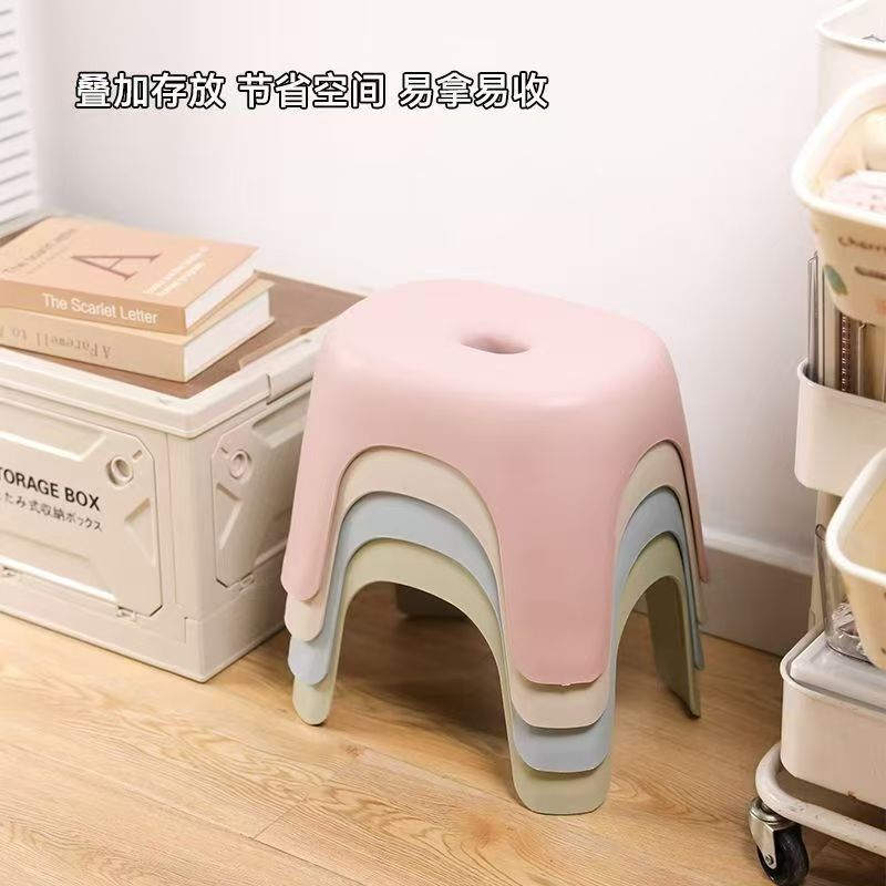 Plastic stool kids washbasin step stool for homethickened small stool adult non-slip stool shoe changing stool low stool