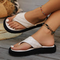 2026 summer new european and american style plus size casual thick sole flip-flops women's slippers