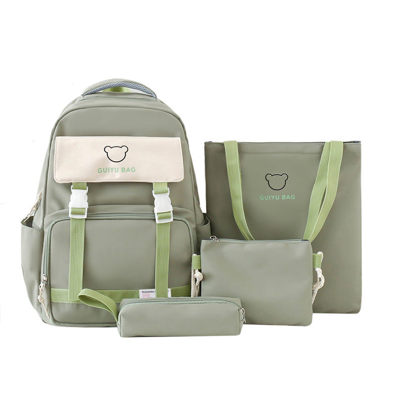 New large-capacity backpack for junior and high school students, foreign style Korean version, trendy backpack, light and casual student schoolbag