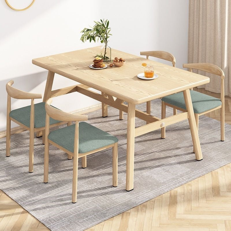Rectangular table and chair combination casual small apartment dining table suit dining table and chair for home dining table and chair catering merchant