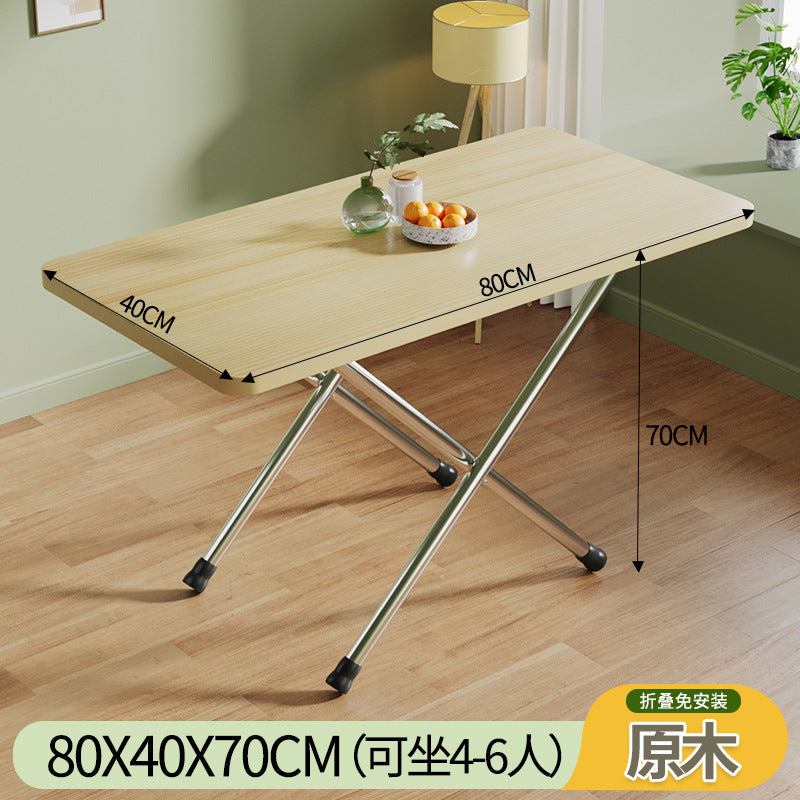 Small table, foldable table, dining table, for home rental house, simple dining table, outdoor portable rectangular stall table