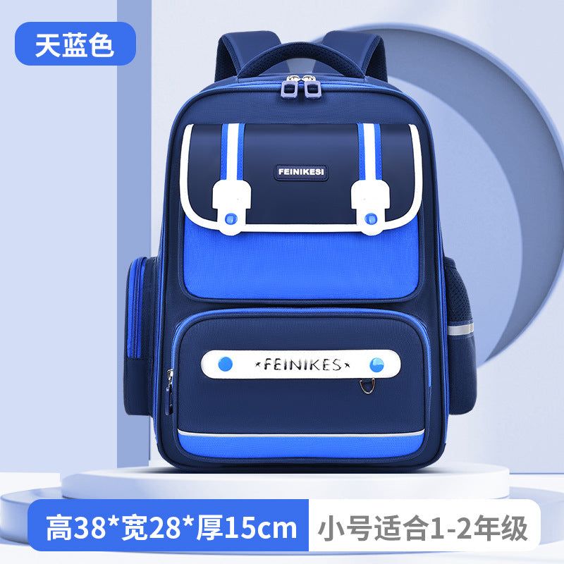 School bags for primary school girls, spine care and burden reduction for boys, large-capacity children's school bags for grades 1-6, double-shoulder school bags wholesale.