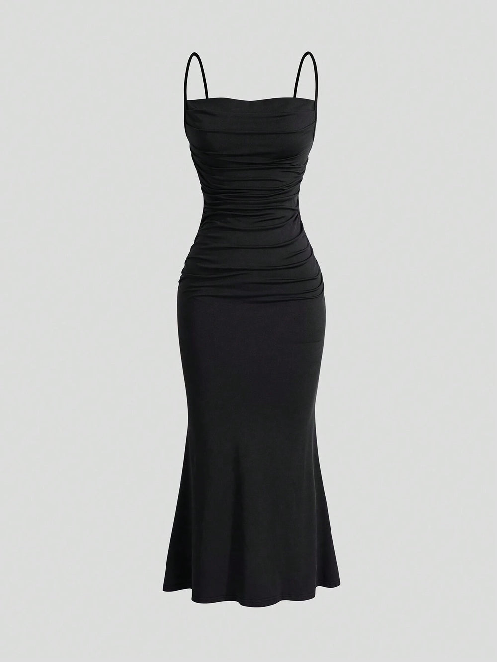Thin shoulder strap dressspringnew arrivalhigh waisttie back suspender hip-covering mermaid long skirt female socialite dress