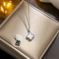 8149 double-sided four-leaf clover, steel color