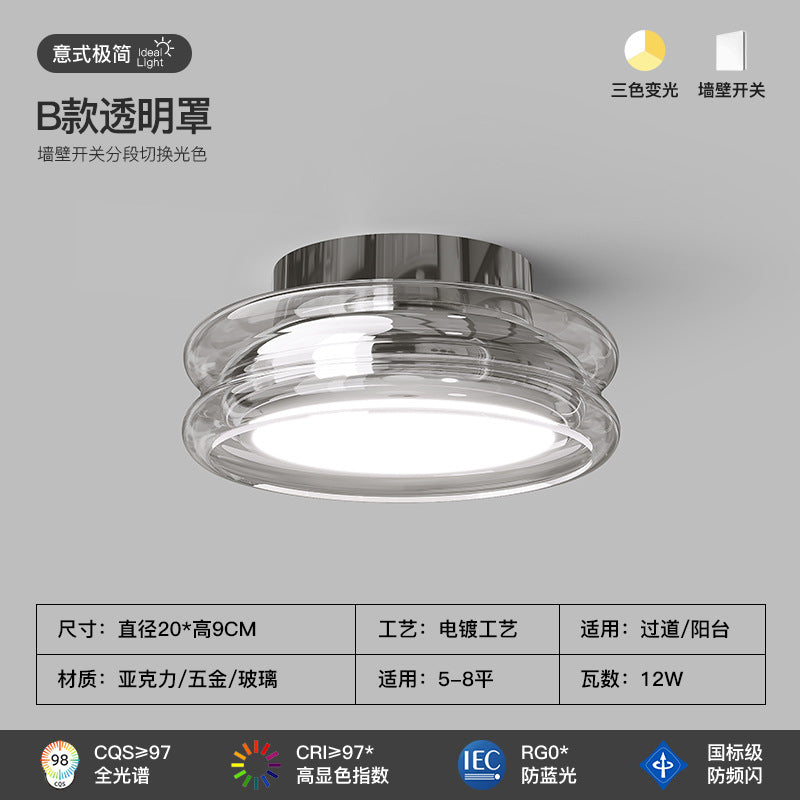 [Strict selection] Aisle light Italian minimalist entrance entrance foyer light full spectrum eye protection cloakroom ceiling light