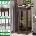 Pothos solid wood flower stand living room bedroom coffee table for homemovable small table sofa side table side cabinet extremely narrow coffee table stand