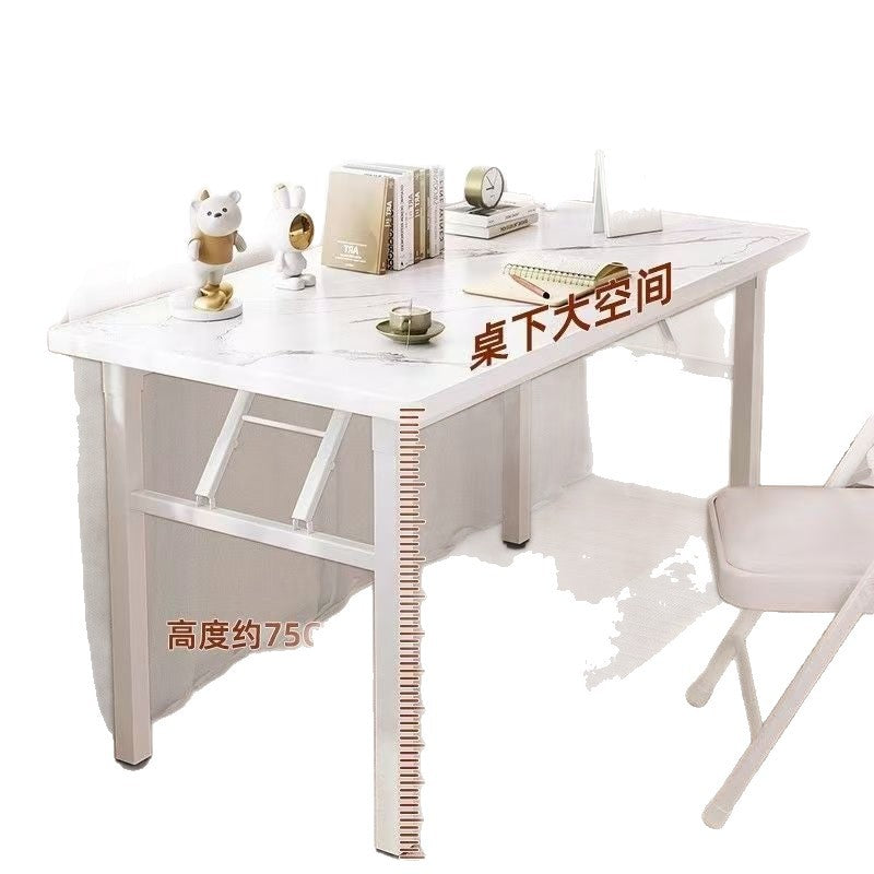 Foldable computer desk desktop home office desk bedroom small table simple study writing desk rectangular