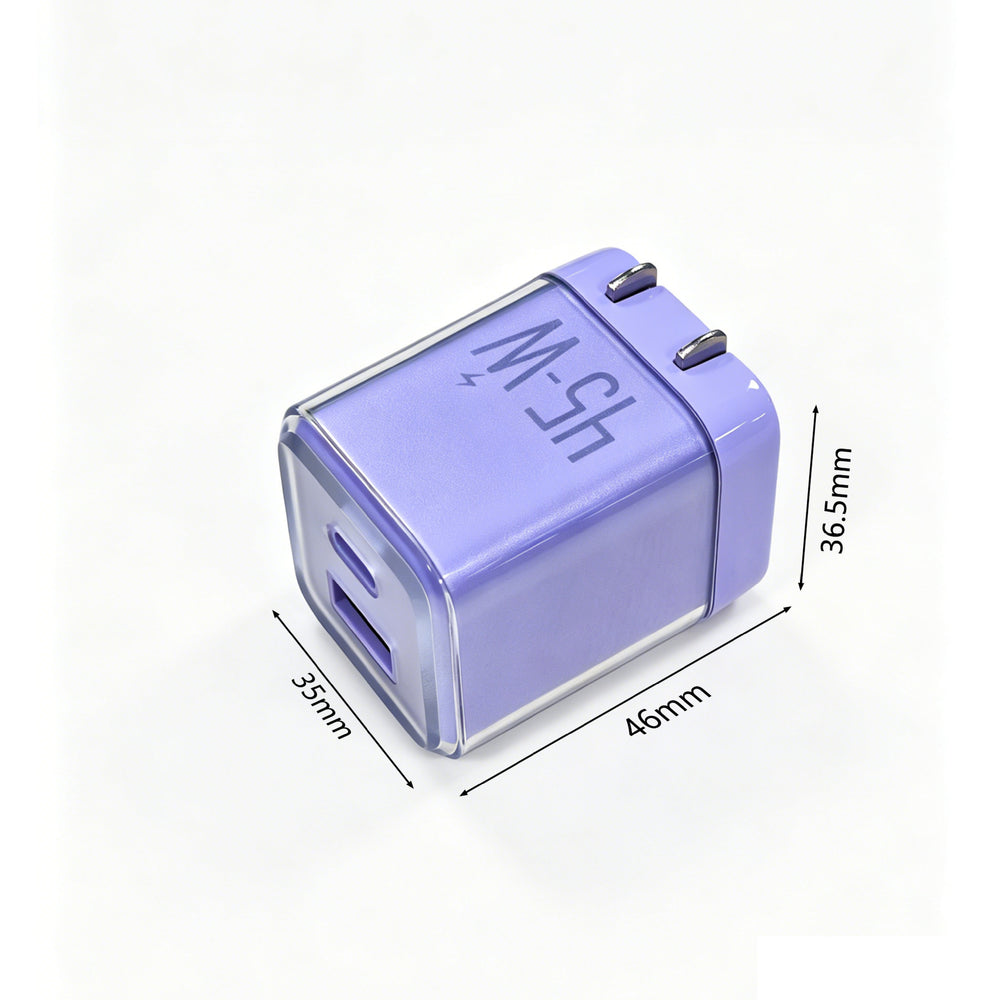Wow customized 45w dual port a+c apple charger qc3.0pd protocol usb multi-port fast charging charging head