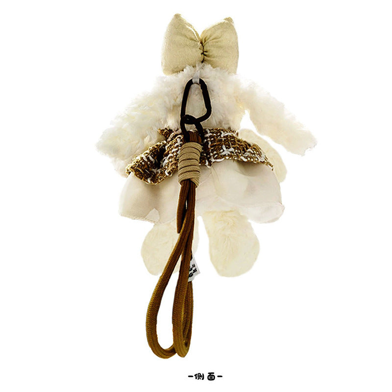 Lop-eared rabbit stuffed toy keychain pendant rabbit couple school bag small pendant birthday gift doll machine doll