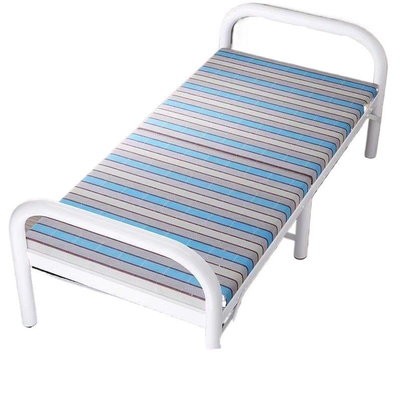 Single foldable lunch bed for sale foldable bed for street stalls simple foldable bed with round legs and thickened nap foldable bed
