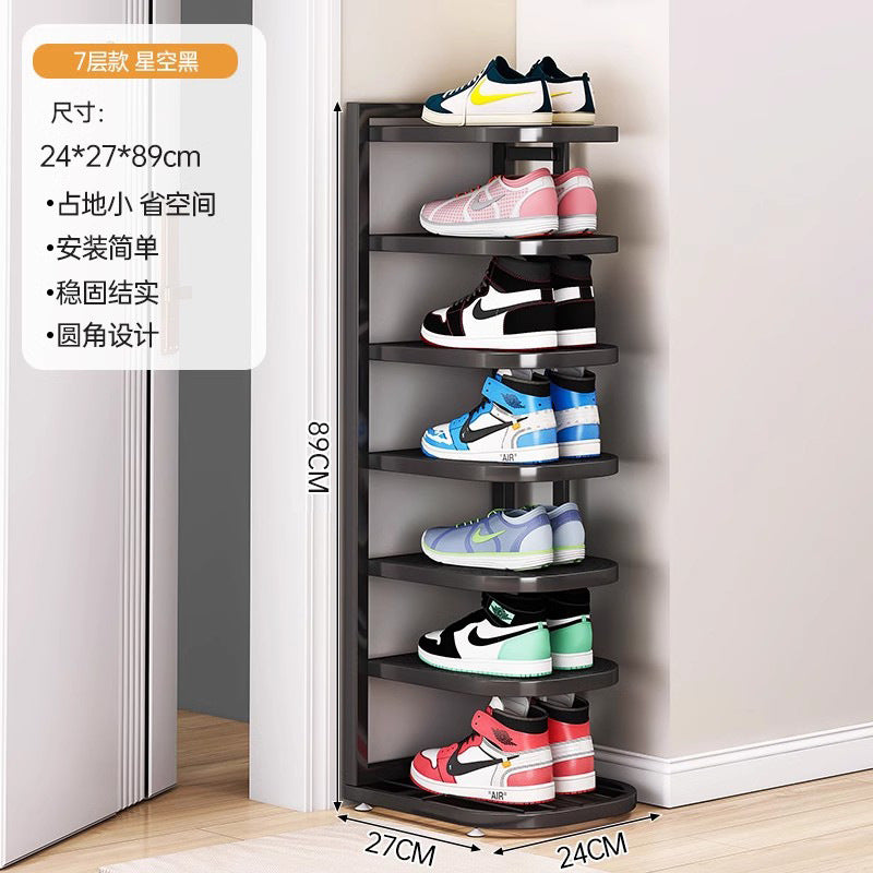 Simple metal shoe rack, small narrow shoe rack, dormitory occupies a small entrance, multi-layer shoe storage shoe rack outside the corridor