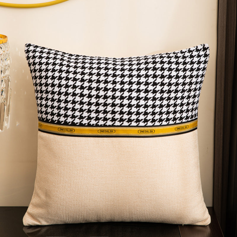 Waffle grids pillow, chidori gridspatchwork pillowcase, modern casual bay window, living room sofa cushion, one piece dropshipping