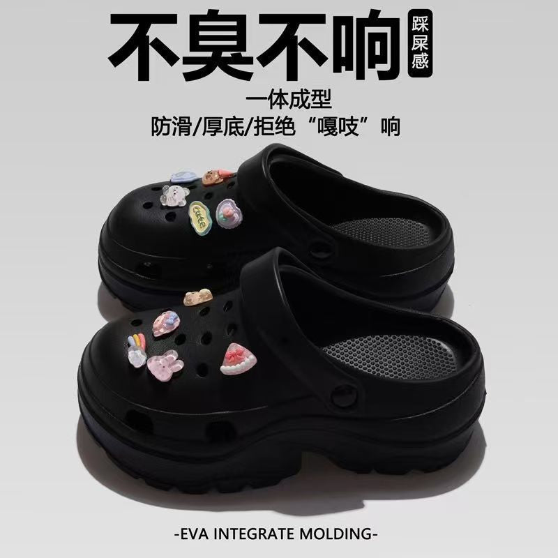 Eva height increasing clogs women's summer thick sole best selling slippers south american export petites outwear beach sandals