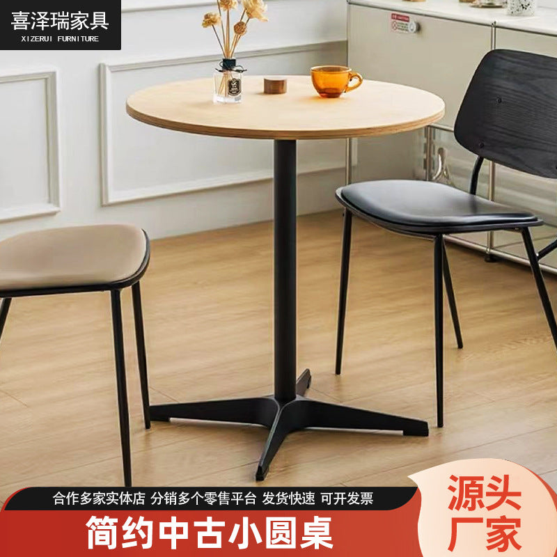 Minimalist particleboard dining table - perfect for cafes, bubble tea shops, small spaces, home use, balconies, outdoor dining, and business meetings