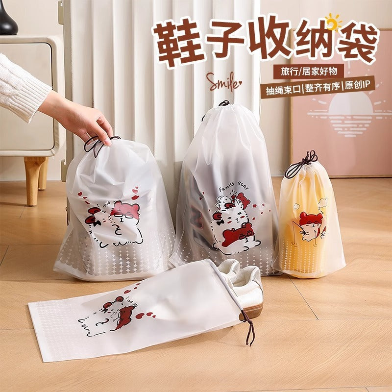 Mengqu drawstring type travel shoe box storage bag suitcase clothing underwear sorting and packing disposable travel artifact