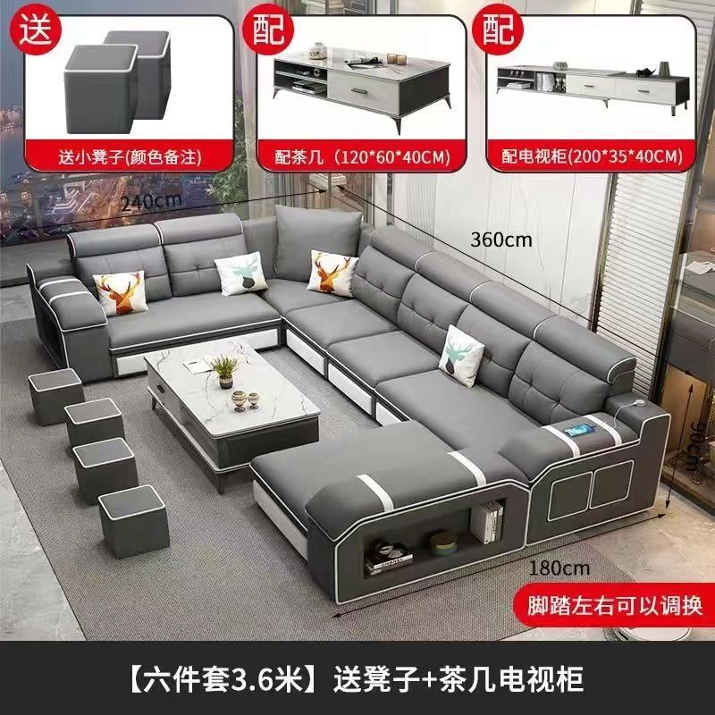 Modern minimalist cat-scratch resistant tech fabric sofa - removable & washable - living room modular furniture for all sizes