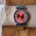 New arrivalcasualfashion exquisite compact elegantaccessible luxury steel band quartz watch women's waterproof women's watch trendy