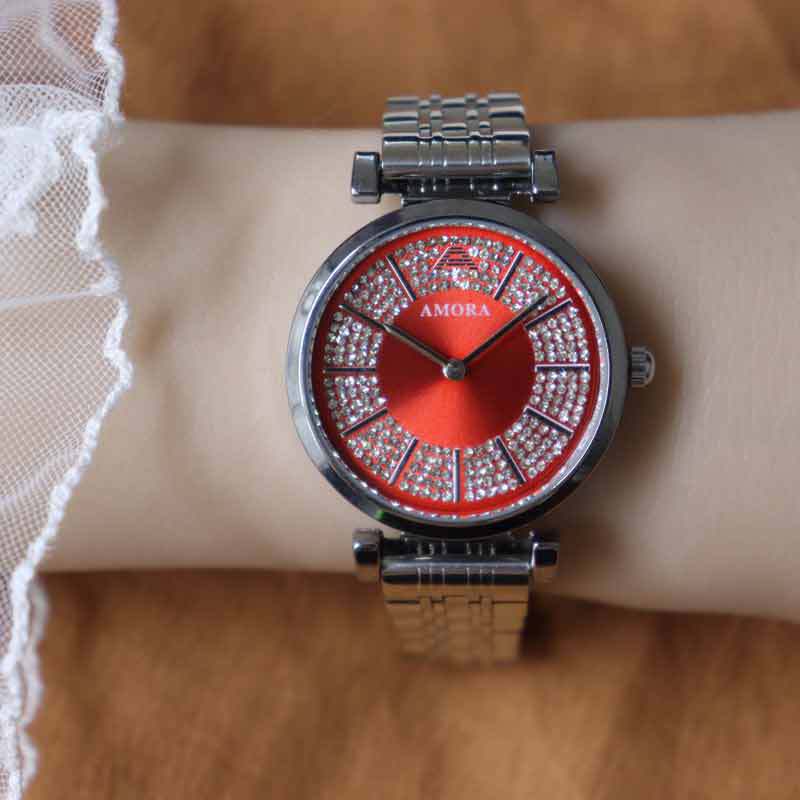 Wholesale new arrival: diamond-studded women's watch - high-style, stainless steel band, ultra-thin, elegant quartz watch for women