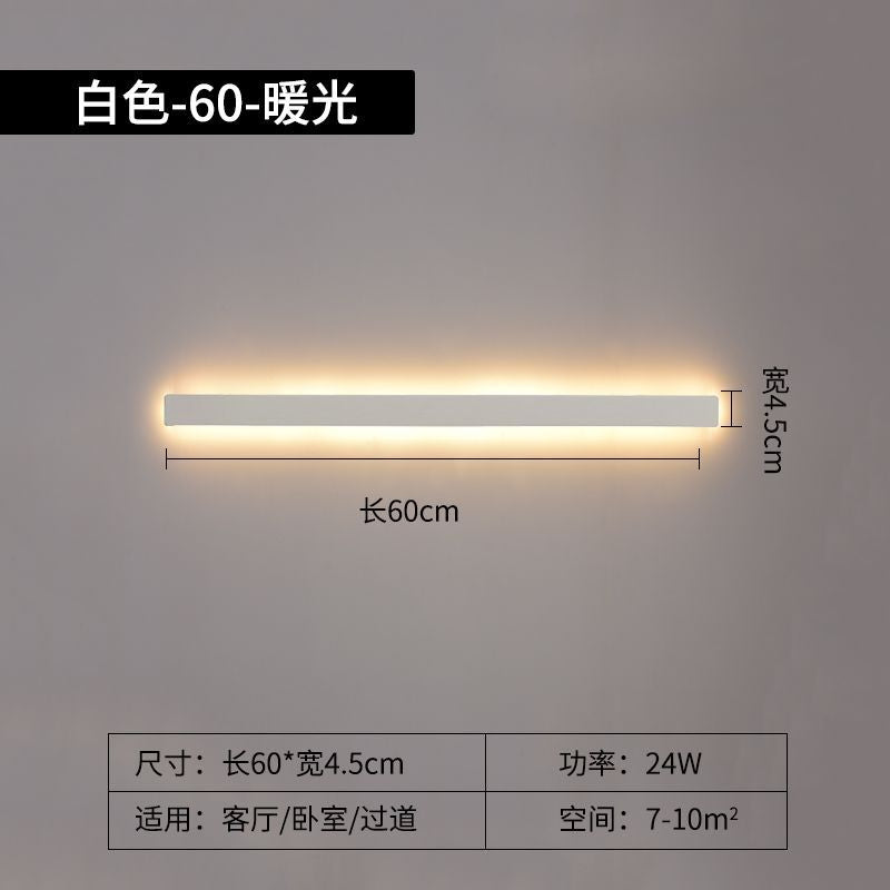 Long strip wall lamp modern casual living room sofa background wall lamp normcore bedroom bedside lamp aisle staircase lamp