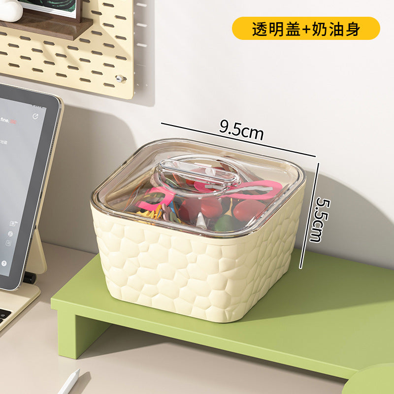 Dopamine Storage Box Children's Rubber Band Hand Ornament Box with Lid Girls' Hair Rope Box Hairline Clip Accessories Storage Box