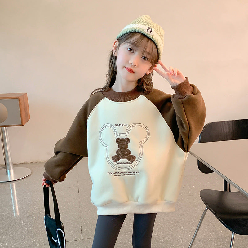 Girls' sweatshirt - spring/autumn collection  - stylish new arrivals - kids' spring outfit - long sleeve - little girl's spring clothing - loose fit top