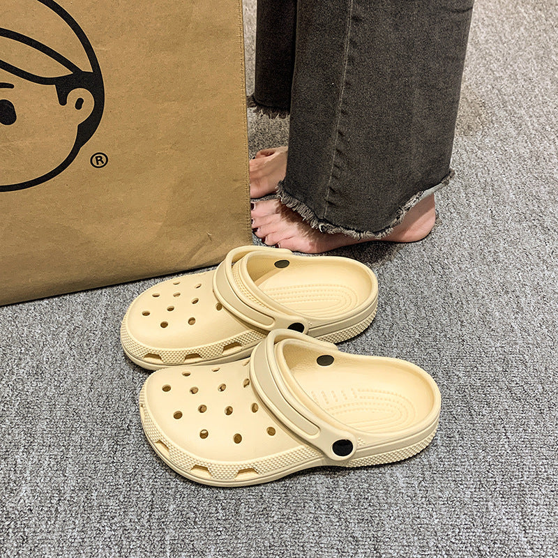 Cartoon dog clogs women's summer soft thick sole stomping on shit medical nurse baotou sandals outweareasiest for match