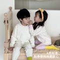 Kids autumn clothes and long trousersfall and winter comfortable velvet cotton baby intimatessuitthickenedheattech boys and girls pajamas cotton sweater