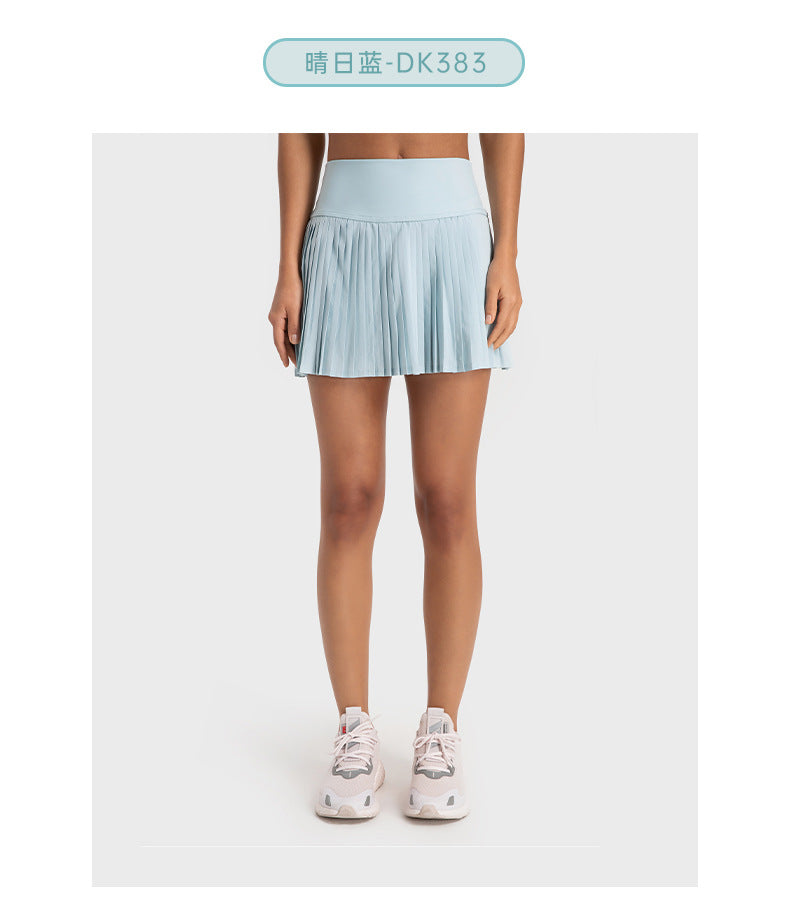 Spring/summer dopamine dressing: pleated tennis skirt & sexy cami yoga tank top workout set for women