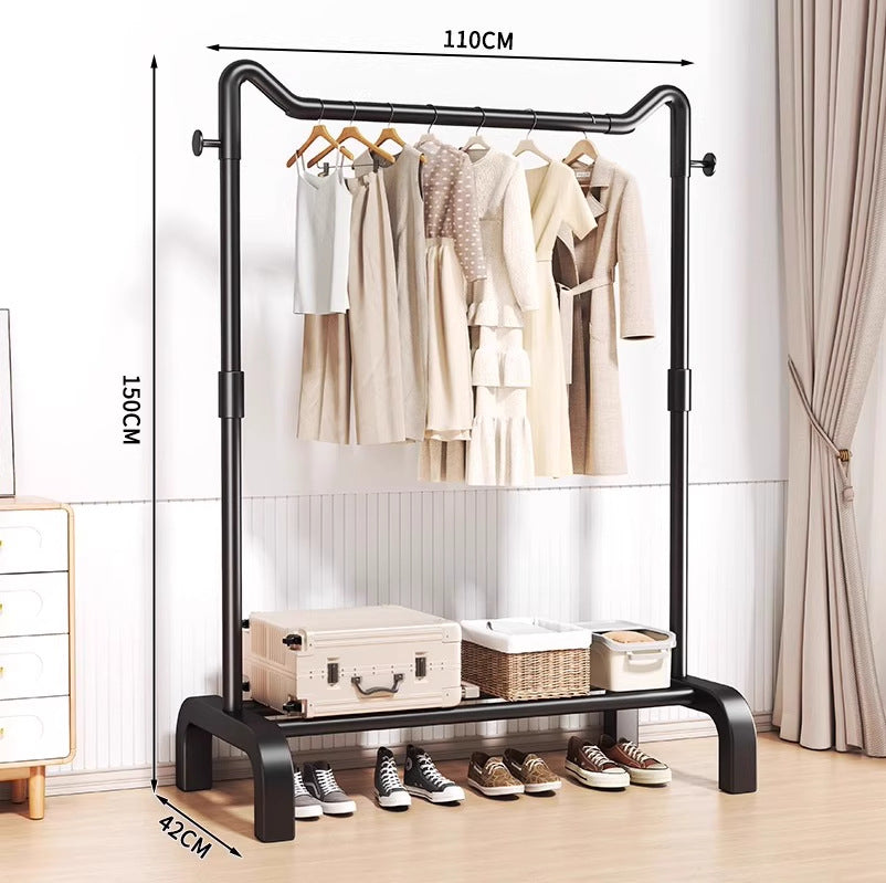 Clothes drying rack floor-standing for home bedroom hanging clothes foldable simple indoor dormitory movable storage rack for drying clothes and hats