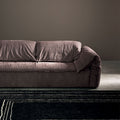 Foshan furniture little elephant ear leather sofa italian normcore living room straight row down genuine leather lazy fabric sofa