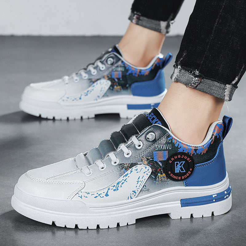2026 spring men's new arrivals: chunky sole casual sneakers - versatile, slip-resistant, wear-resistant, height-increasing, trendy work shoes - hot seller!