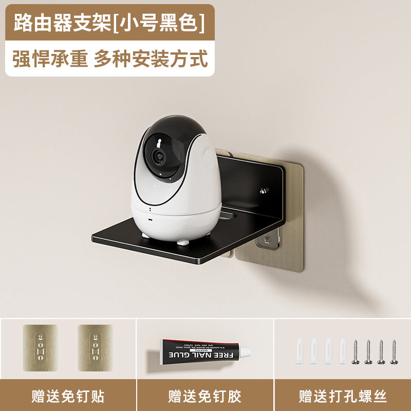 Camera holder No punching wifi TV set-top box storage wall rack router placement base