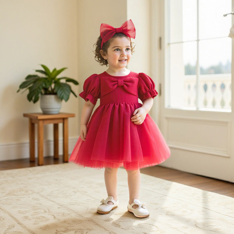 Mesh baby romper dress - class a, summer  collection - newborn infant clothing, perfect for baby's first month, 100-day celebration, and first birthday outfit