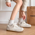Niche styleretro round toe german training shoes for women 2026new arrivalspringcasualeasiest for match breathable thin bottom sports flats sneakers