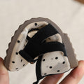 Girls' polka dot sandals - new spring/summer collection - kids' shoes - stylish bowknot mesh upper solid color sandals for little girls