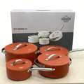 Uakeen 4pcs soup pot suitthickened stainless steel casserole non-stick pot suit multi-specification for home stew pot