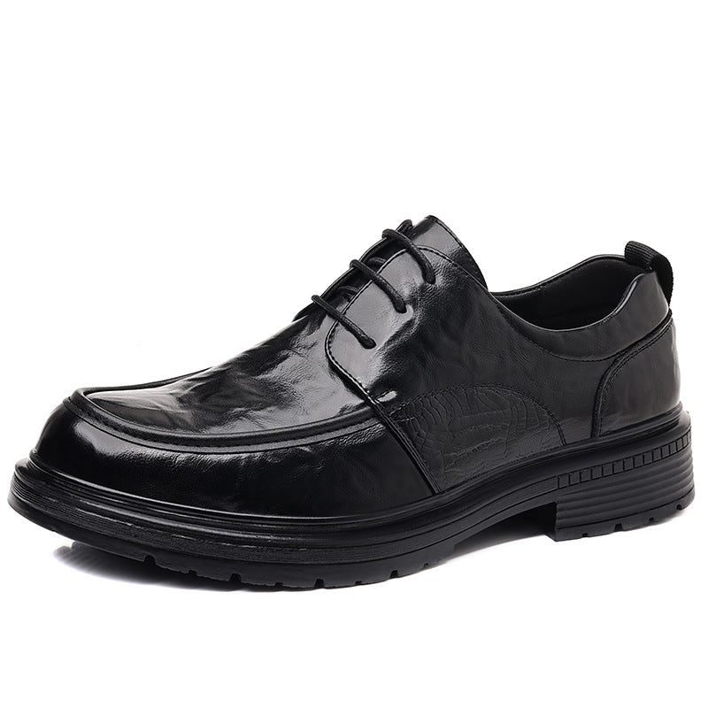 Genuine leather men's dress shoes - new arrival, bestseller. business casual, lace-up style, versatile, perfect for groom and wedding