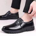 【genuine soft leather】men's autumn/winter leather shoes - stylish, versatile business casual shoes for men - soft sole, comfortable dad shoes for middle-aged and elderly men