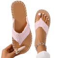 Women's fashion flip-flops: summer 2024 new arrivals - flat, stitched, frayed edge, thong sandals, beach shoes, and fisherman sandals