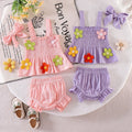 Kids clothing exclusively for i  fashion children's clothing new arrival kids pink suspender tops+shorts