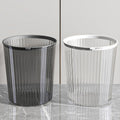 Transparent trash can - large capacity, with pressure ring, for home, living room, modern kitchen, bathroom, bedroom, and office