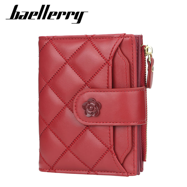 Women's short wallet baellerry Korean version embroidered buckle multi-card wallet zipper fashion ticket holder wholesale