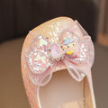 Preppy stylekidsflats square toe springnew arrivalk-style big bowsgirl princess shoes children's leather shoes