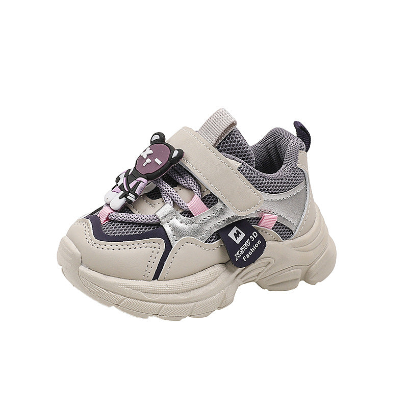 Cartoon girls' shoes spring autumn  new children's sports shoes boys' dad shoes mesh breathable trendy shoes for toddlers and young children