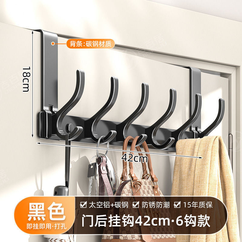 Over-the-door hook wall mount hanger - no drilling required - kitchen & bathroom damage-free storage organizer - clothes hanger & organizer