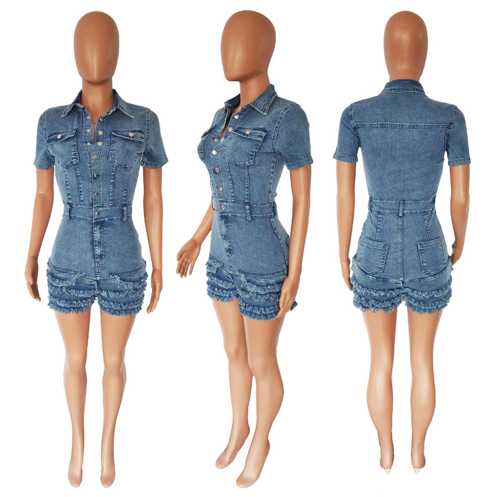 black women's jeans: new spring/summer fashion, hot-selling high-waisted jumpsuit shorts on  and