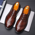 Men's leather dress shoes - new autumn collection: business formal, casual, breathable, soft sole, soft leather, british style, wedding shoes