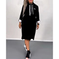 fall/winter new arrival: cross-border european and american style casual turtleneck long sleeve dress for women