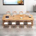 Office casual negotiation table living room table workbench solid wood large table rectangular bar table office table and chair combination